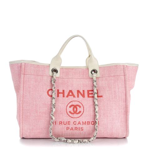 chanel canvas bag pink|authentic chanel tote bag.